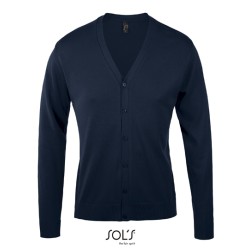 Męski sweter z wełny z kołnierzykiem w serek ”V”