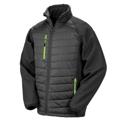 Recyklowana ocieplana kurtka softshell z kompasem