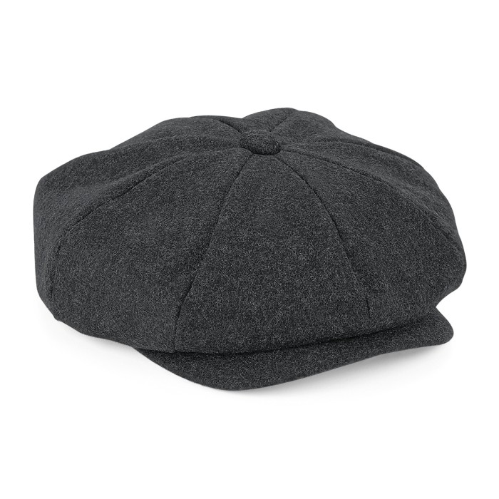 Meltonowa Czapka Baker Boy z wełny