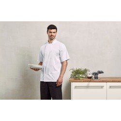Studded Front Short Sleeve Chef´s Jacket