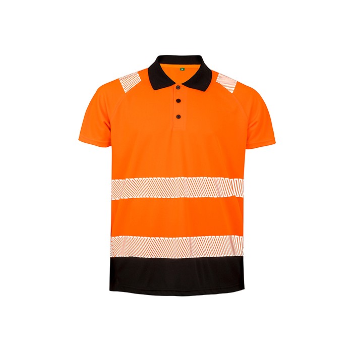 Recyklowany polo shirt bezpieczeństwa