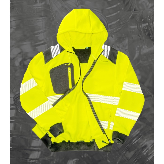 Recycled Zipped Safety Hoody