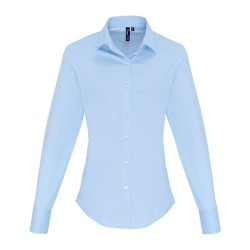 Women´s Stretch Fit Poplin Long Sleeve Cotton Shirt