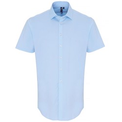 Men´s Stretch Fit Poplin Short Sleeve Cotton Shirt