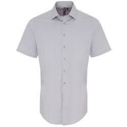 Men´s Stretch Fit Poplin Short Sleeve Cotton Shirt