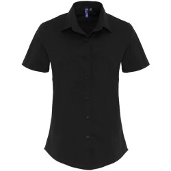 Women´s Stretch Fit Poplin Short Sleeve Cotton Shirt