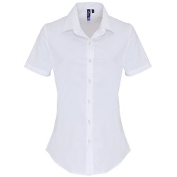 Women´s Stretch Fit Poplin Short Sleeve Cotton Shirt