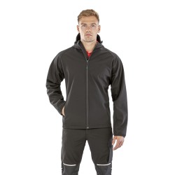 Men´s Recycled 3-Layer Printable Hooded Softshell Jacket