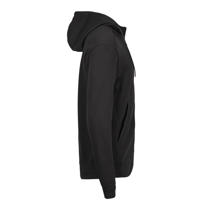 Ribbed Interlock Hooded Full Zip