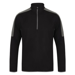 Adults 1/4 Zip Midlayer With Contrast Panelling