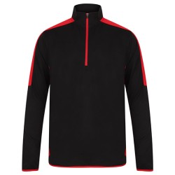 Adults 1/4 Zip Midlayer With Contrast Panelling