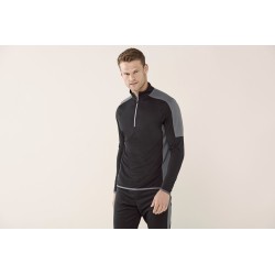 Adults 1/4 Zip Midlayer With Contrast Panelling