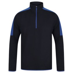 Adults 1/4 Zip Midlayer With Contrast Panelling
