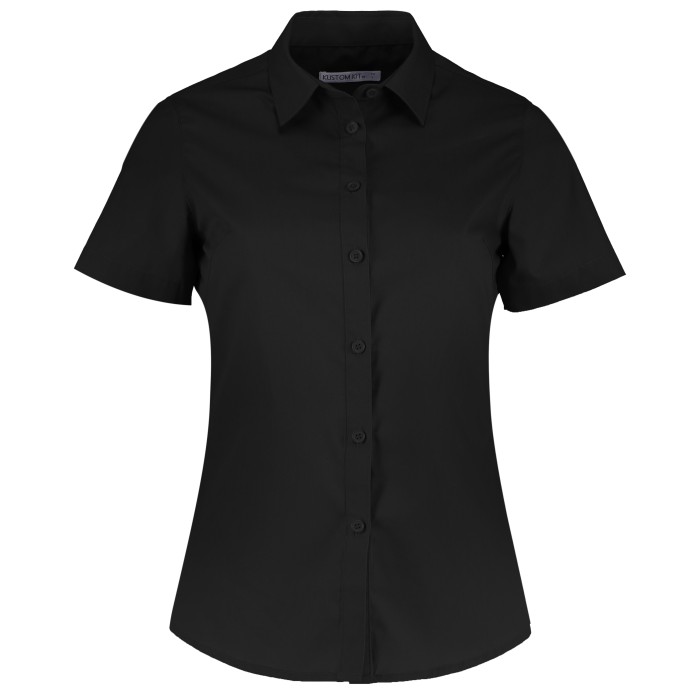 Women´s Tailored Fit Poplin Shirt Short Sleeve