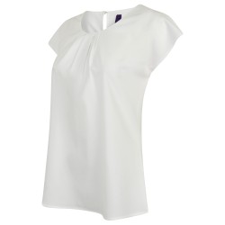 Ladies´ Pleat Front Short Sleeve Blouse