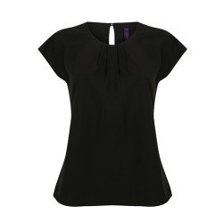 Ladies´ Pleat Front Short Sleeve Blouse
