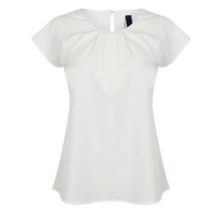 Ladies´ Pleat Front Short Sleeve Blouse