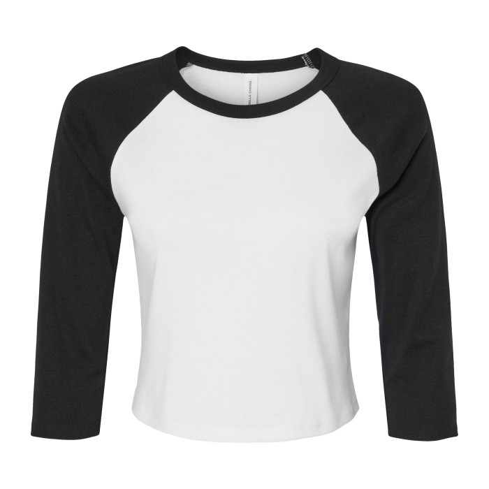 Koszulka damska z mikrożebrowaniem 3/4 Raglan Baby Tee