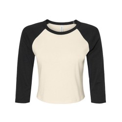 Koszulka damska z mikrożebrowaniem 3/4 Raglan Baby Tee