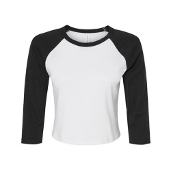 Koszulka damska z mikrożebrowaniem 3/4 Raglan Baby Tee