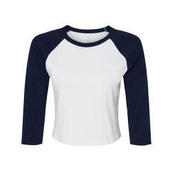 Koszulka damska z mikrożebrowaniem 3/4 Raglan Baby Tee