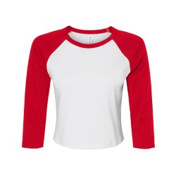 Koszulka damska z mikrożebrowaniem 3/4 Raglan Baby Tee