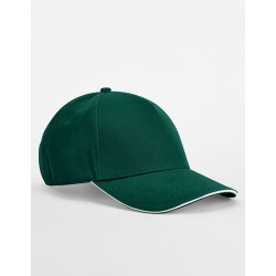 EarthAware® Classic Organic Cotton 5 Panel Cap - Sandwich Peak