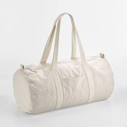 Striped Organic Cotton Barrel Bag