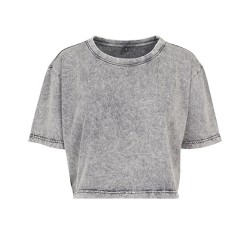 Ladies´ Acid Washed Cropped Tee