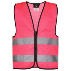 Kids´ Hi-Vis Safety Vest With Front Zipper Aalborg
