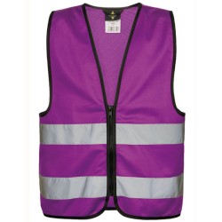 Kids´ Hi-Vis Safety Vest With Front Zipper Aalborg