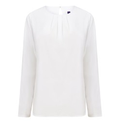 Ladies´ Pleat Front Long Sleeved Blouse