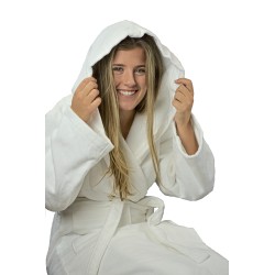 DeLuxe Velour Bathrobe with hood
