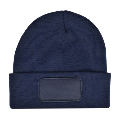 Knitted Hat With Patch