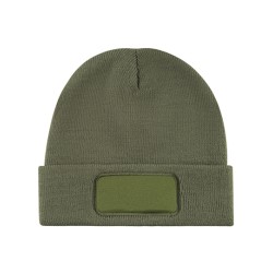 Knitted Hat With Patch