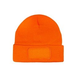 Knitted Hat With Patch