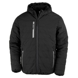 Recycled Black Compass Padded Winter Jacket