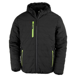 Recycled Black Compass Padded Winter Jacket