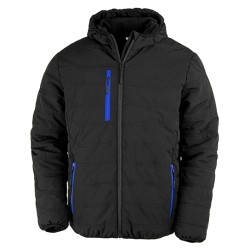 Recycled Black Compass Padded Winter Jacket