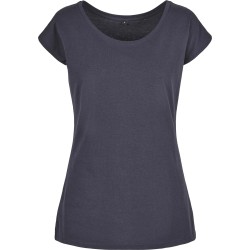 Damski T-shirt z szerokim...