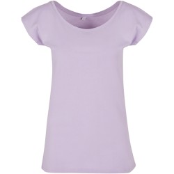 Damski T-shirt z szerokim dekoltem