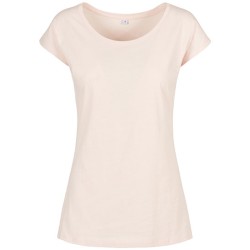 Damski T-shirt z szerokim dekoltem
