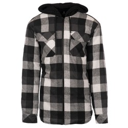 Men´s Flannel Jacket With Sherpa Hoodie