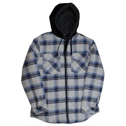 Men´s Flannel Jacket With Sherpa Hoodie