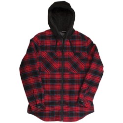 Men´s Flannel Jacket With Sherpa Hoodie