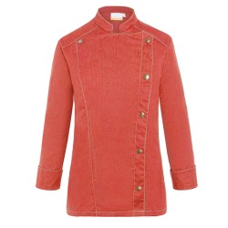 Damska Kurtka Kucharska w Stylu Jeans