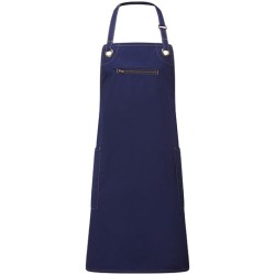 'Barley' Contrast Stitch Sustainable Bib Apron