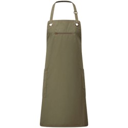 'Barley' Contrast Stitch Sustainable Bib Apron